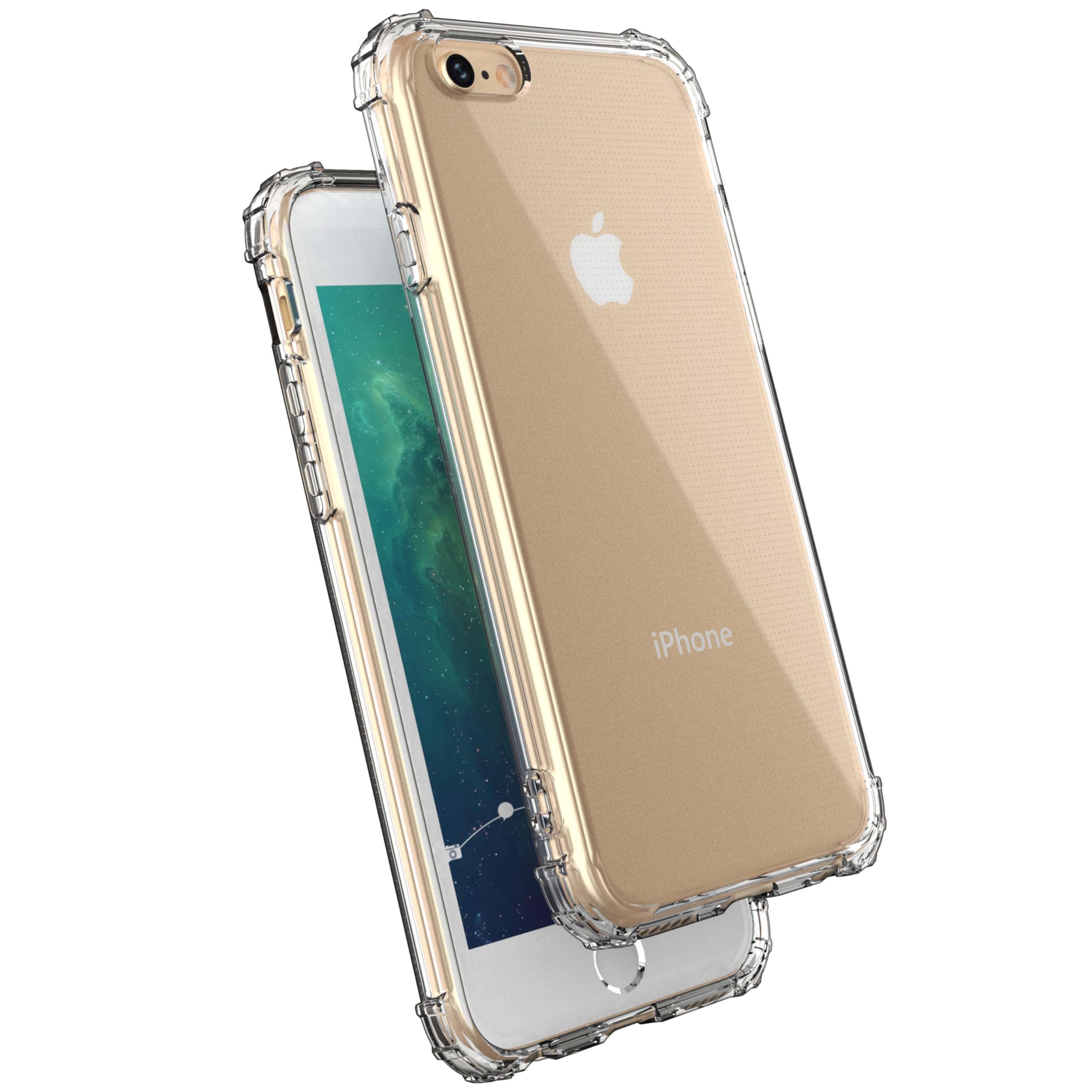 Amazon.co.jp: BENEFIQ iPhone 6 6s 用 ケース クリア 耐衝撃 米軍MIL 