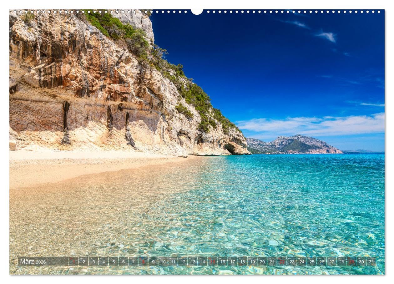 Sardinien - Karibik des Mittelmeers (Wandkalender 2026 DIN A2 quer), CALVENDO Monatskalender: Karibische Träume im Mittelmeer (CALVENDO Natur)