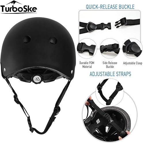 Miniatura 5 de TurboSke - Casco para patineta casco para BMX casco multideportivo casco de ciclismo para niños jóvenes hombres y mujeres