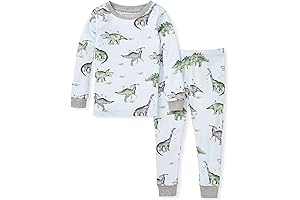 Baby Boys' Pajamas, Tee and Pant 2-Piece Pj Set, 100% Organic Cotton