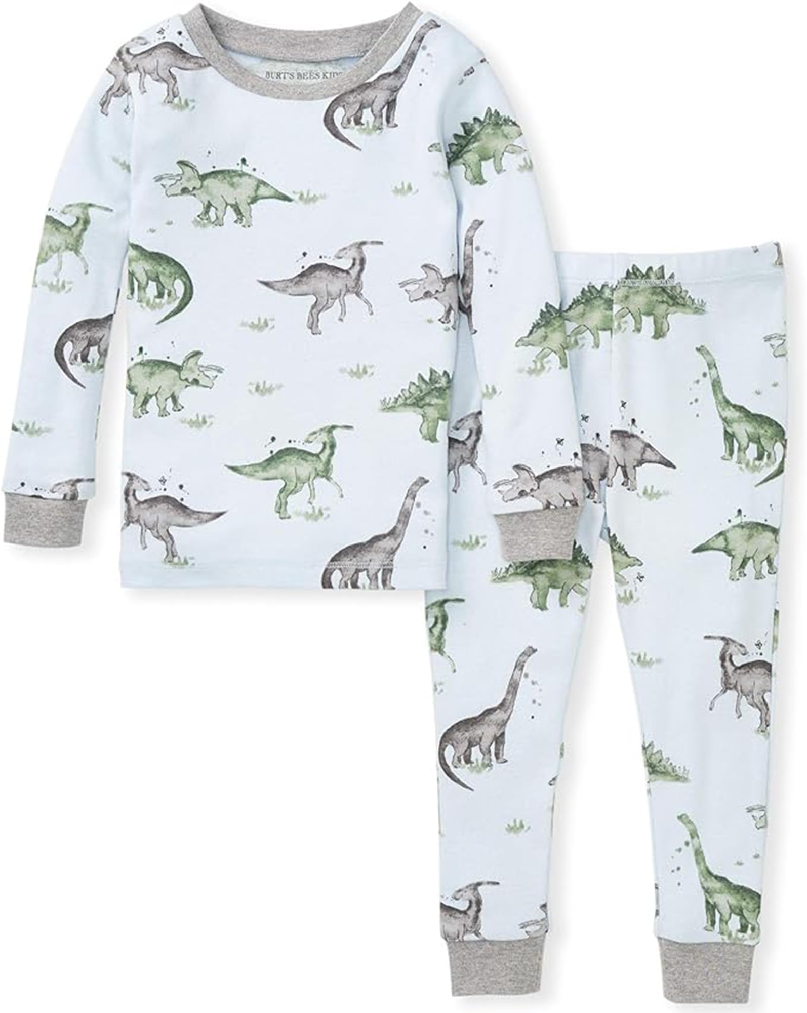 Burt's Bees Baby Girls' 2-Piece Long Sleeve Tee and Pants Organic Cotton Pajama Set