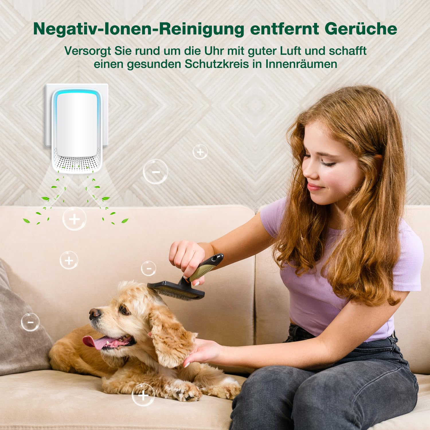 Jostart Ionisator Luftreiniger, 3 Pack Plug in Negativ Ionen Air Purifier für Wohnung Raucherzimmer Haustiertoiletten Büros und Staub/Pollen (weiß)