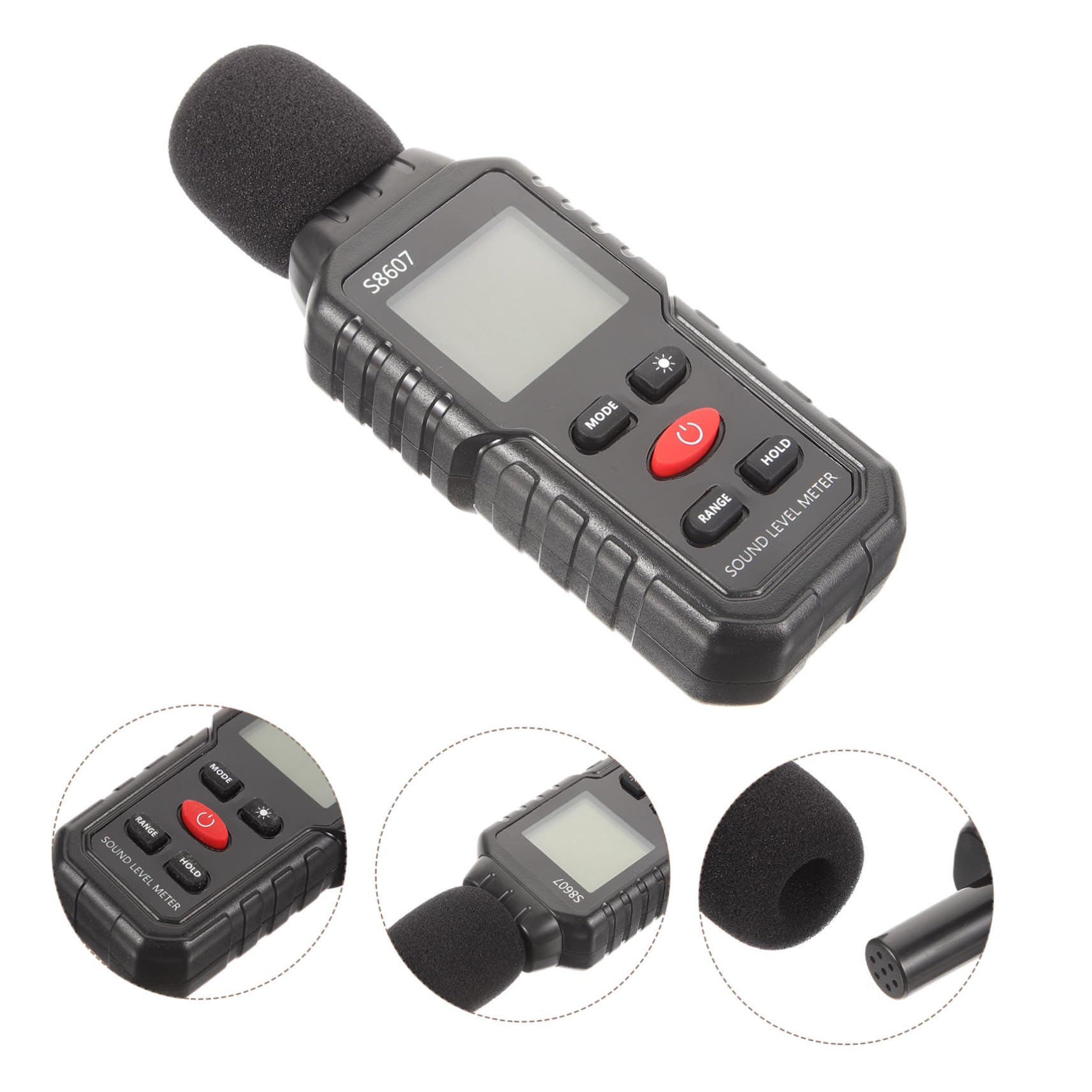 Alipis Misuratore Di Decibel Digitale Precisione Display Per Misurazione Rumore Ambientale Industriale e Traffico Leggero e Portatile