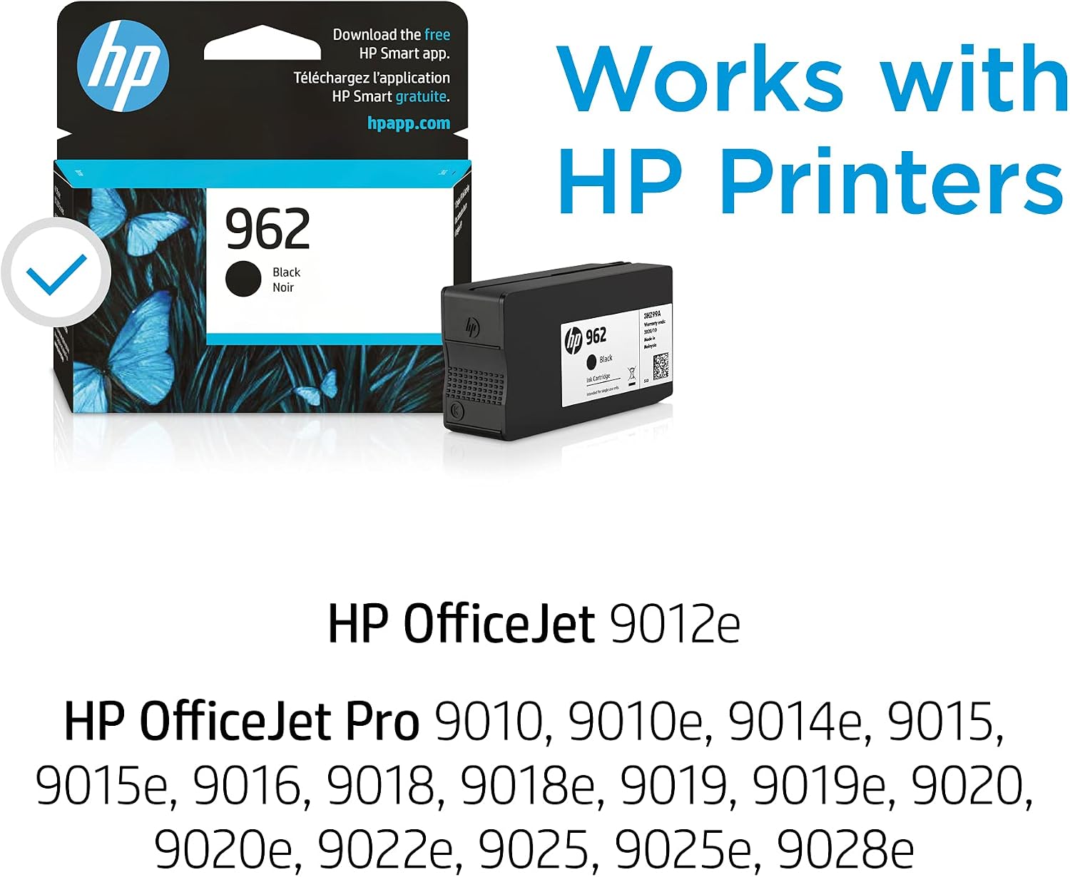 Amazon.com: Cartucho de tinta negro original HP 962 | Funciona con HP  OfficeJet serie 9010, HP OfficeJet Pro 9010, 9020 Series | Elegible para  tinta instantánea | 3HZ99AN : Productos de Oficina