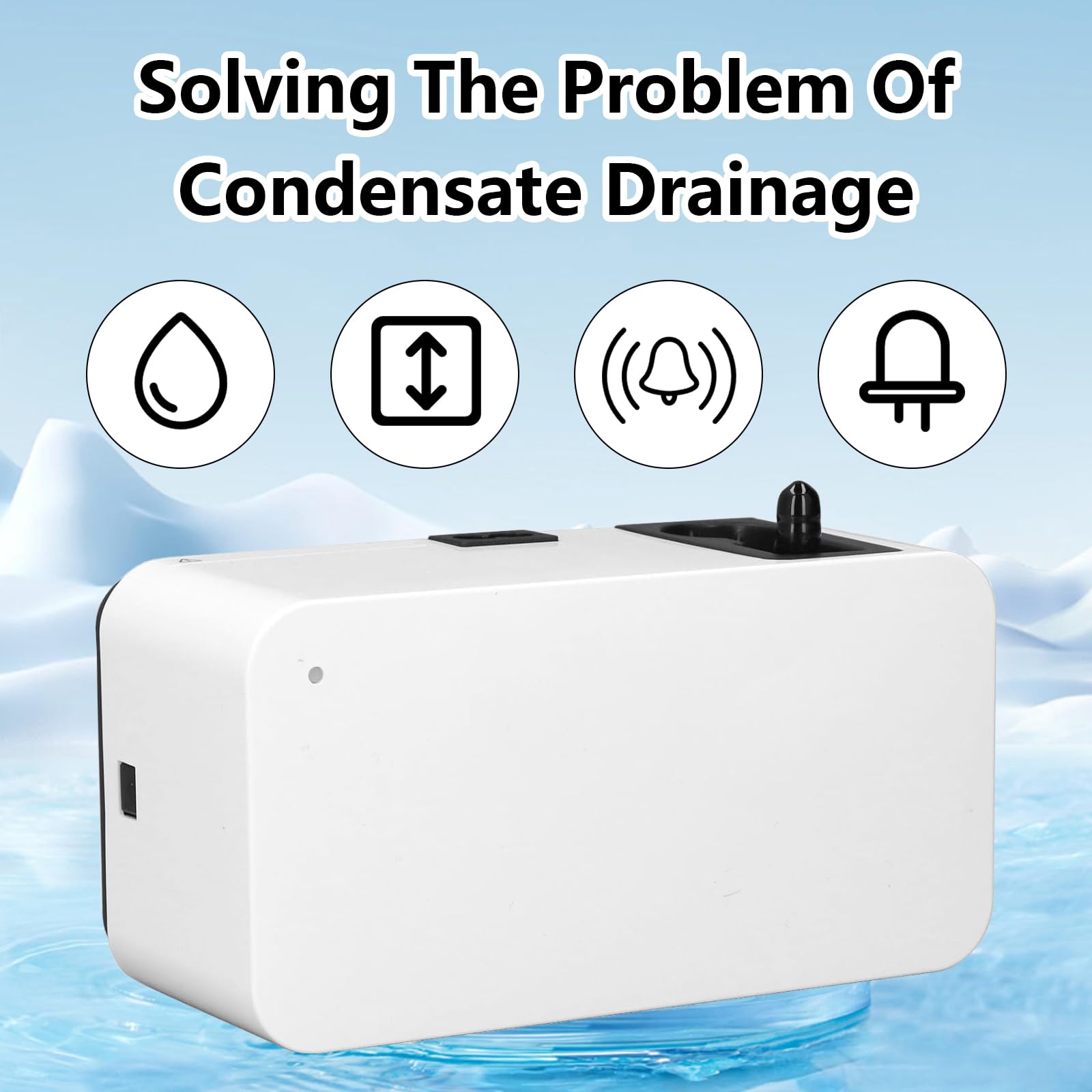 Bomba de Condensado Automática Silenciosa Ysislybin, Depósito de Agua 200 ml, 24 L/h para Calefacción, Aire Acondicionado