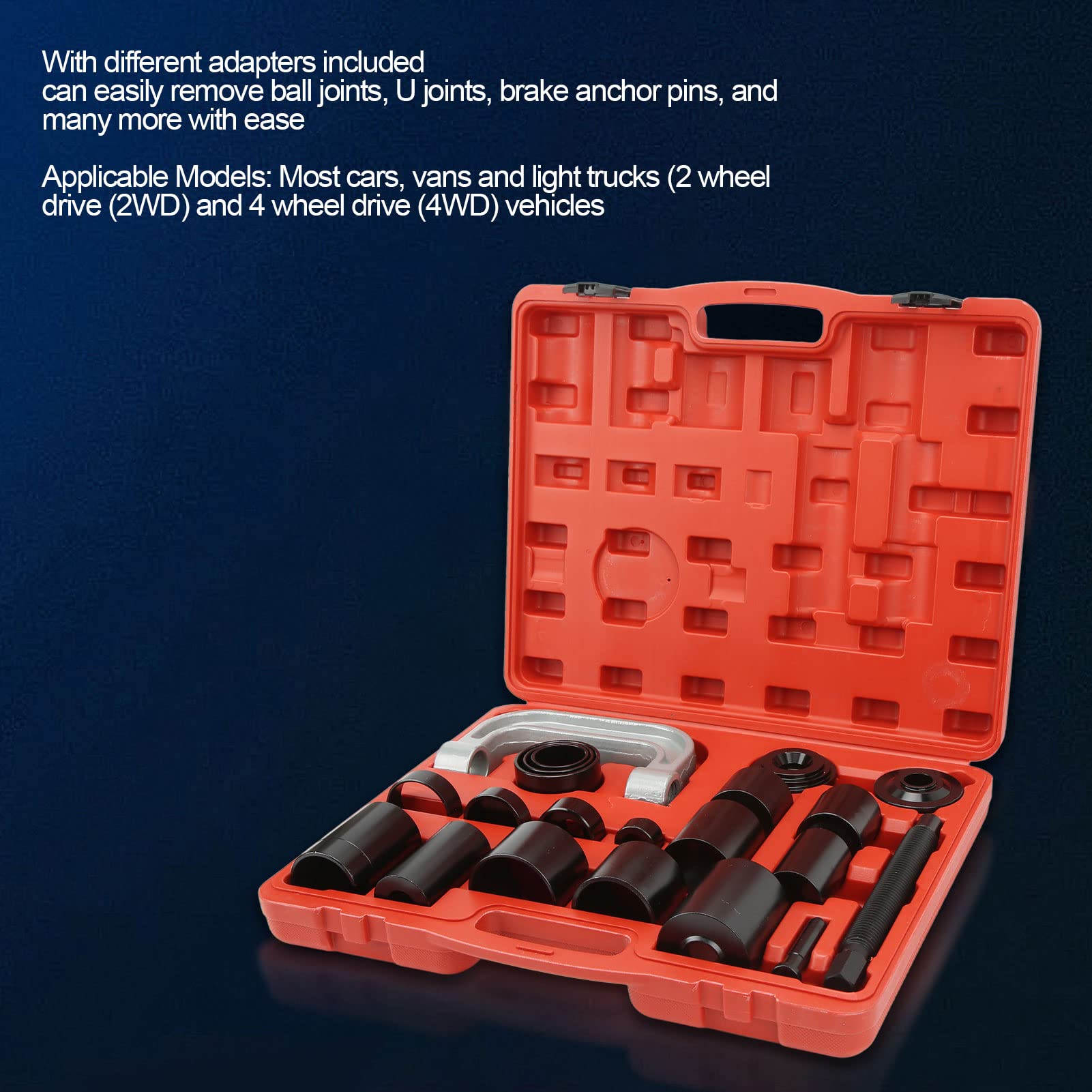 C Kit di Servizio per Strumenti per Pressione con Giunzione Principale in Metallo U Kit di Assistenza Installatore di Installazione con Scatola di Archiviazione per Auto a Prelievo di Autori