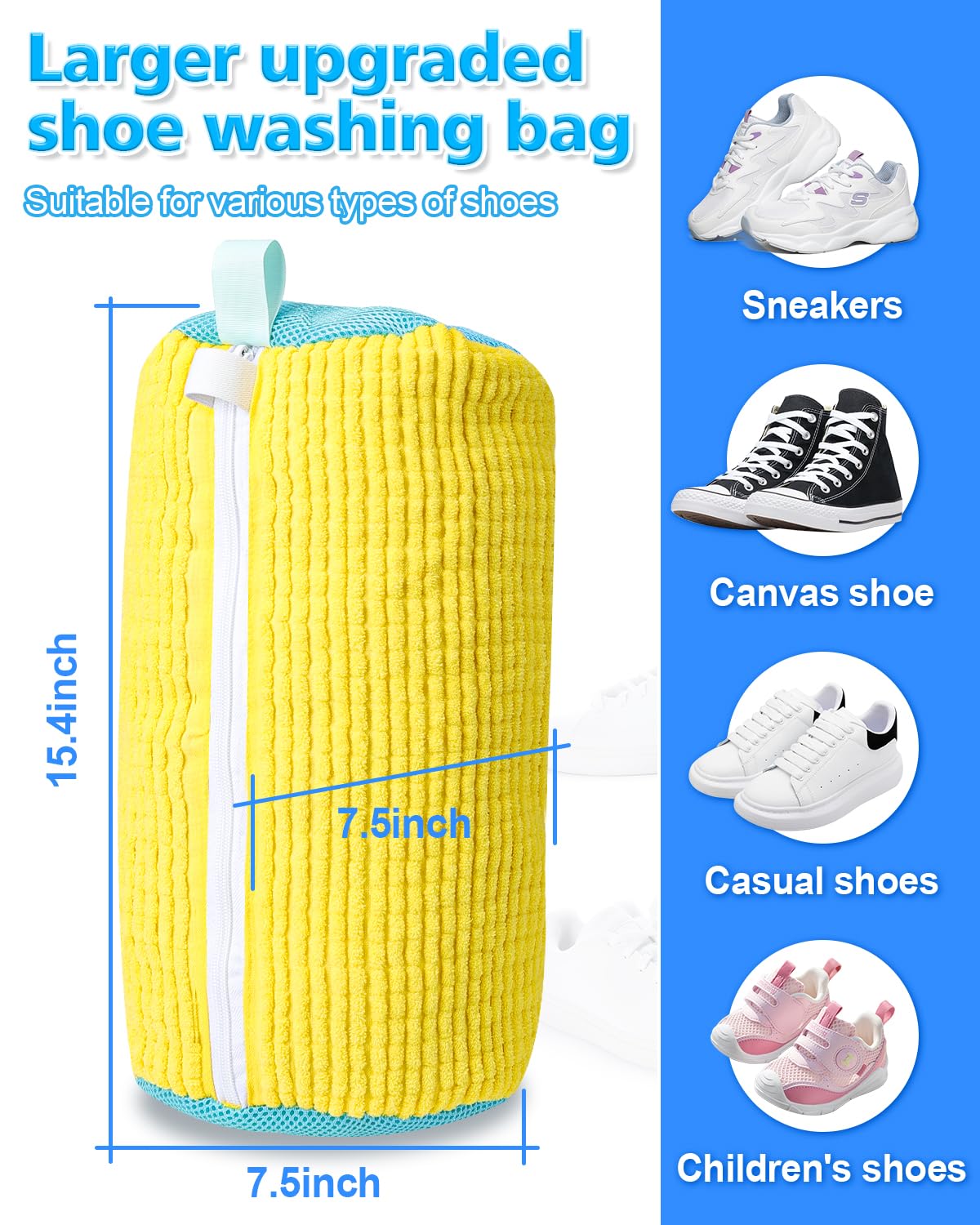 Bolsa Para Lavar Zapatillas En Lavadora - Reutilizable Con Doble Cremallera | Protege Tus Zapatos Favoritos