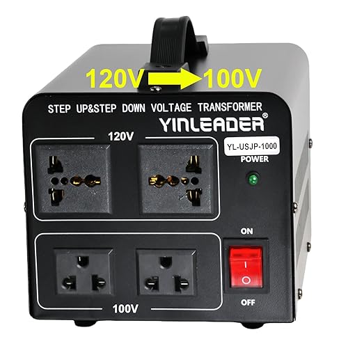 Yinleader 1000W 120V EE. UU. a 100V Japón Convertidor de voltaje Transformador de paso hacia abajoarriba Ideal para tocadiscos