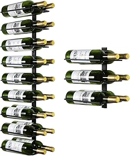 B4Life Wine Rack Wall Mounted, 18 Bottle Wall Wine Rack Metal Wall Wine Racks for Wine Bottles, Wine Holder Wall Mounted, Hanging Wine Rack