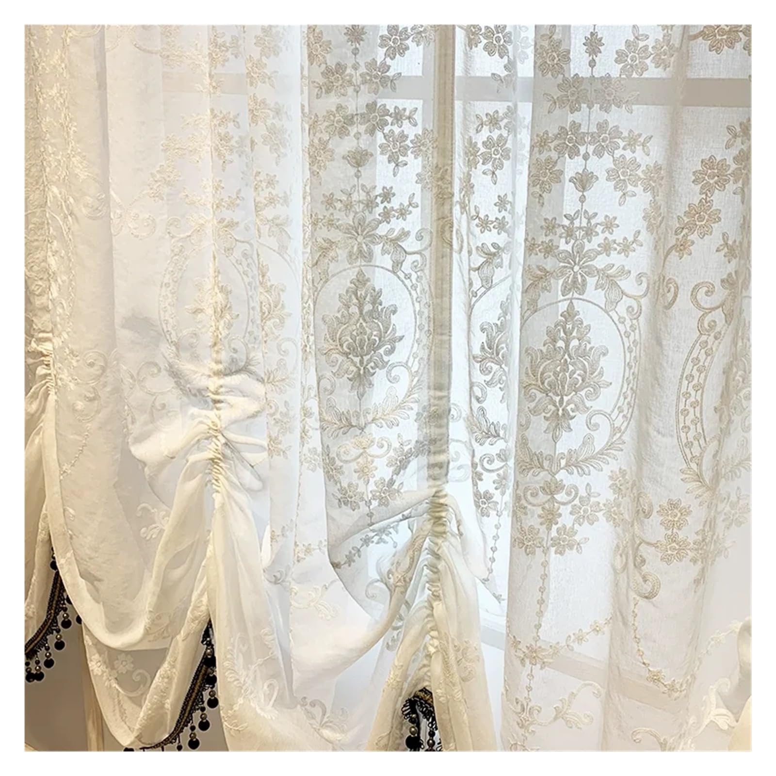 Rideau velours isolant phonique et thermique bleu pour grand salon