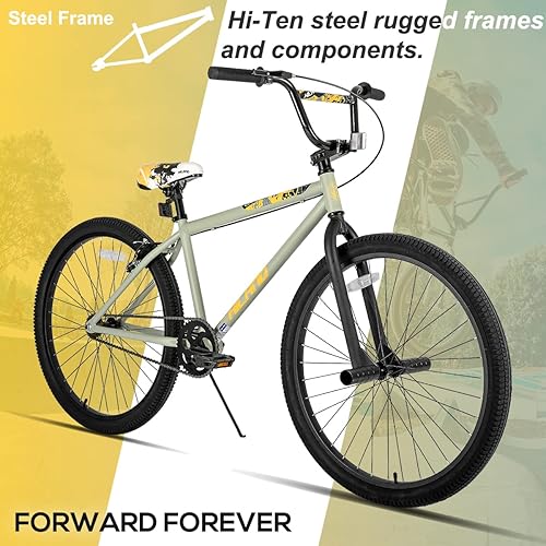 Miniatura 9 de Hiland Bicicleta BMX, 20, 24, 26 pulgadas, pilotos de nivel principiante a avanzado, con 2 clavijas, bicicletas para niños y adultos, varios colores
