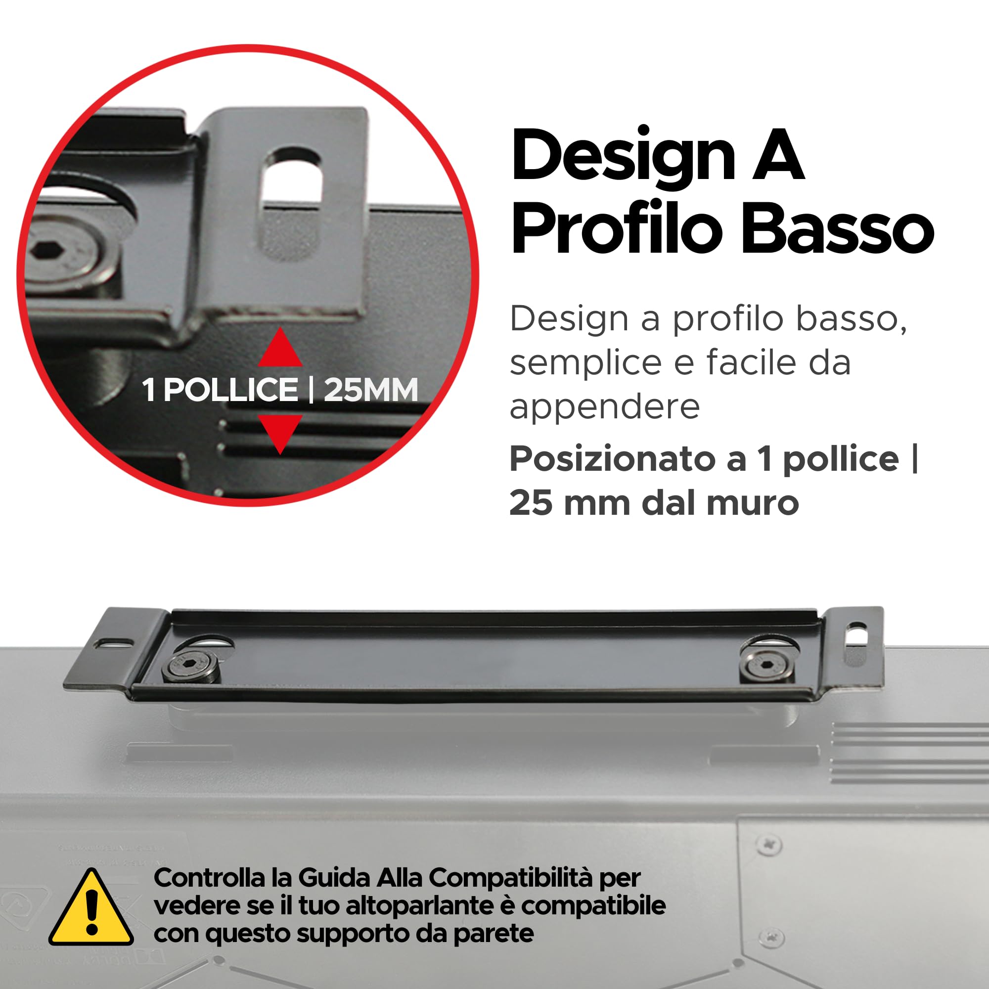 Solo 5 Supporto da Parete per Bose Solo 5 Sound Bar, Compatibile con la Solo Soundbar 2 Sound bar Series II, Kit Completo con Tutto il Materiale di Montaggio, Progettato nel Regno Unito