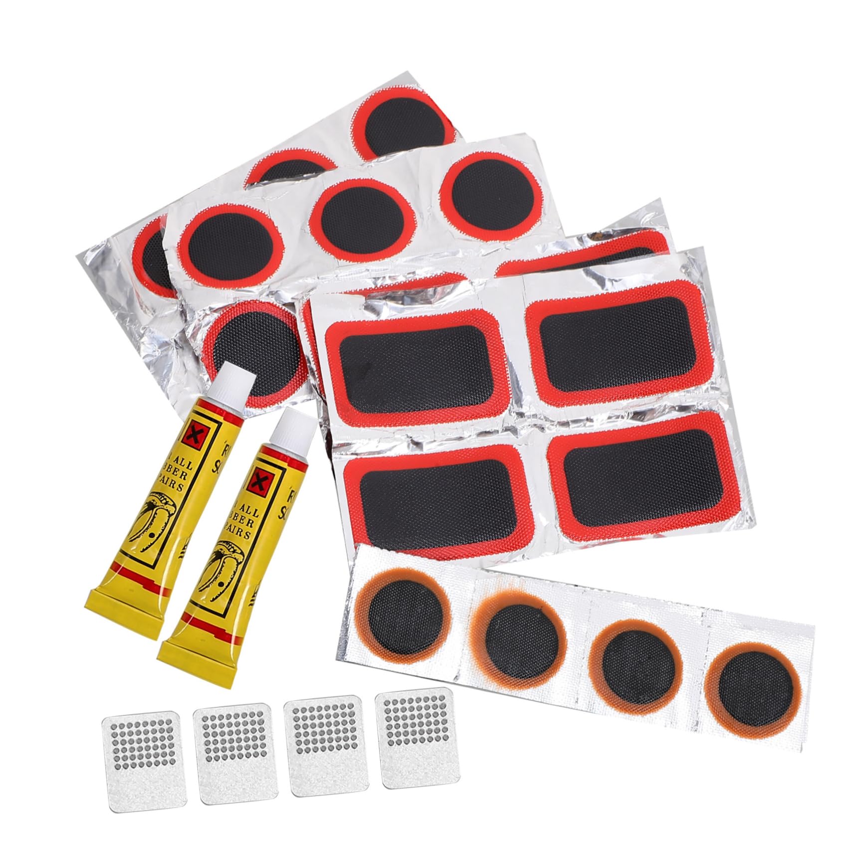 BRIGHTFUFU Bicycle Tire Patch Kit 38pcs Repair Kit Tire Lever Adhesive Patches for Bike Tube Repair