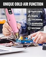 Vista 5 de WORKPRO 7.2V Mini Cordless Heat Gun, 680℉ Hot Air Gun with Reflector Nozzle, 3 Temp Settings - Cool Air, 302℉(150℃)/680℉(360℃), Fully Ceramic