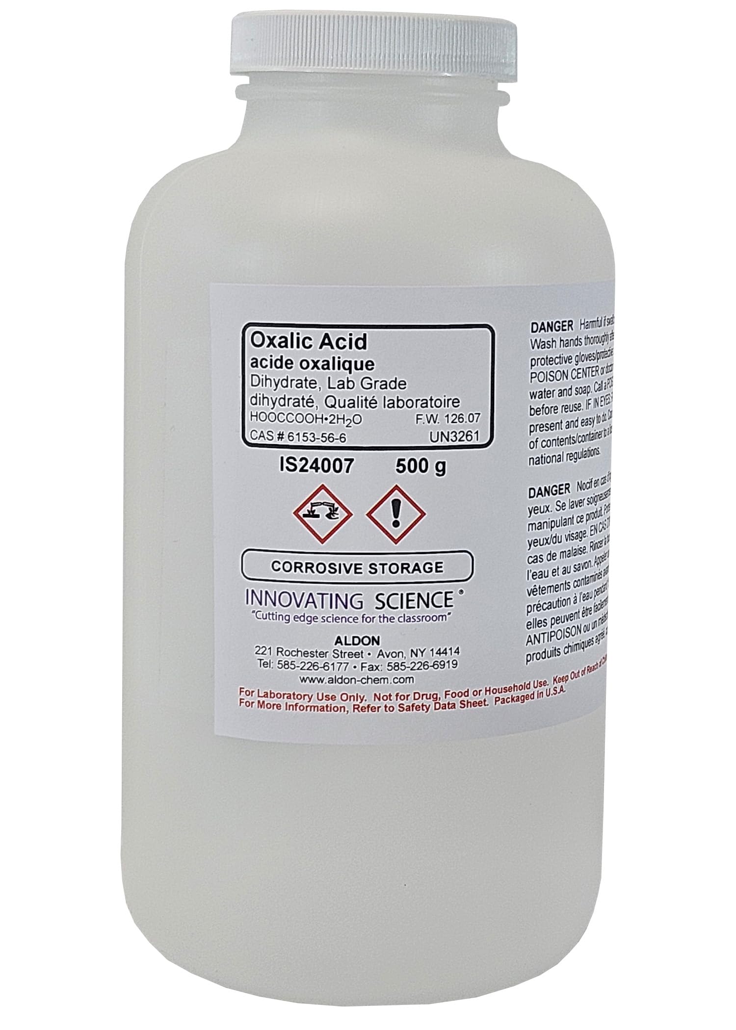 Innovating Science - Oxalic Acid Lab Grade 500g - Versatile Compound for Scientific, Industrial, and Research Applications