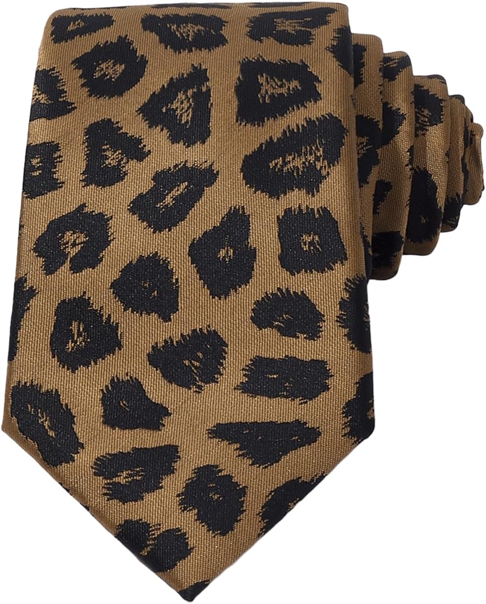 INOGIH Mens Fashion Leopard Print Neckties - Novelty Neck Ties for Every Outfit