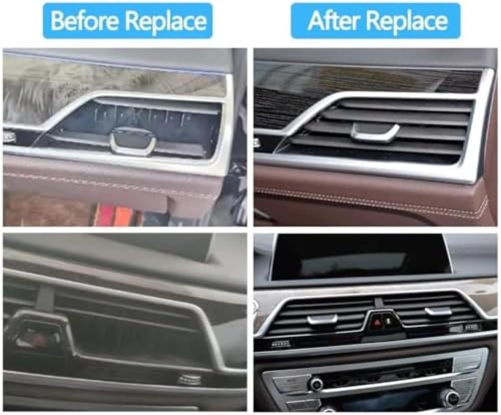 Kratka nawiewu powietrza Przedni środkowy lewy prawy wylot Zestaw naprawczy zacisku suwakowego Ac, dla Bmw serii 7 G11 G12 730Li 740Li 750Li M760Li Klimatyzacja Klips na (Middle Right)