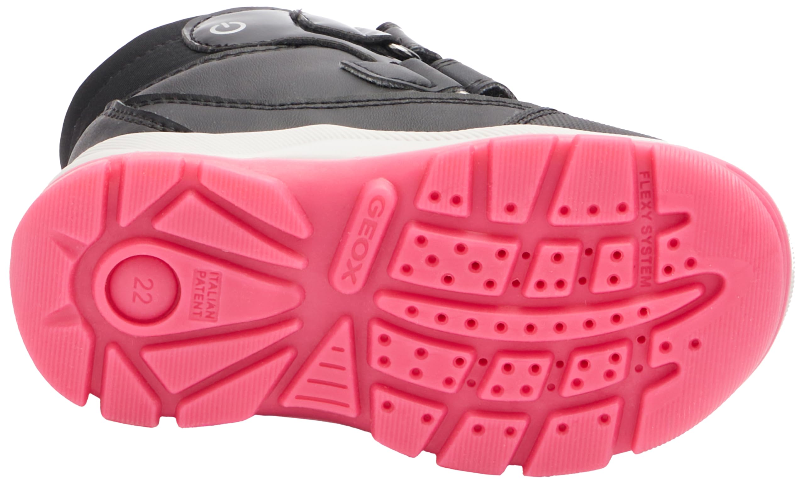Geox Baby Girl B Flanfil B ABX caviglia barca, Black Fuchsia, 24 EU