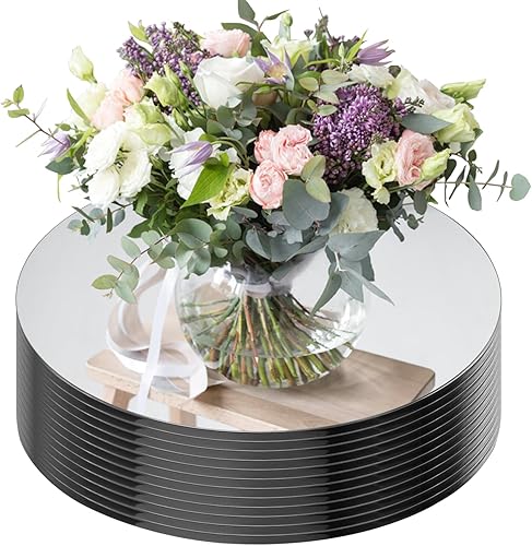 Miniatura 1 de Seelenruhe Espejos redondos de 12 pulgadas para centros de mesa para mesas, bandejas de espejos redondos para centros de mesa, decoraciones de boda,