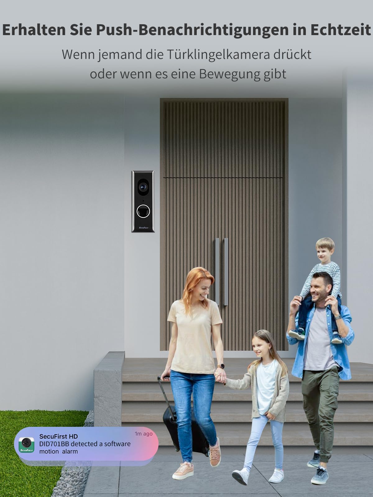 SecuFirst Türklingel mit Kamera mit Chime,Video Türklingel Kabelgebunden