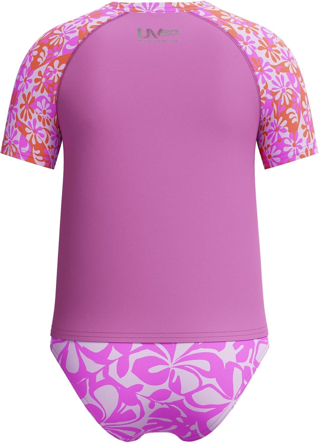 Speedo Girl's Uv Swim Shirt Short Sleeve Rashguard Set