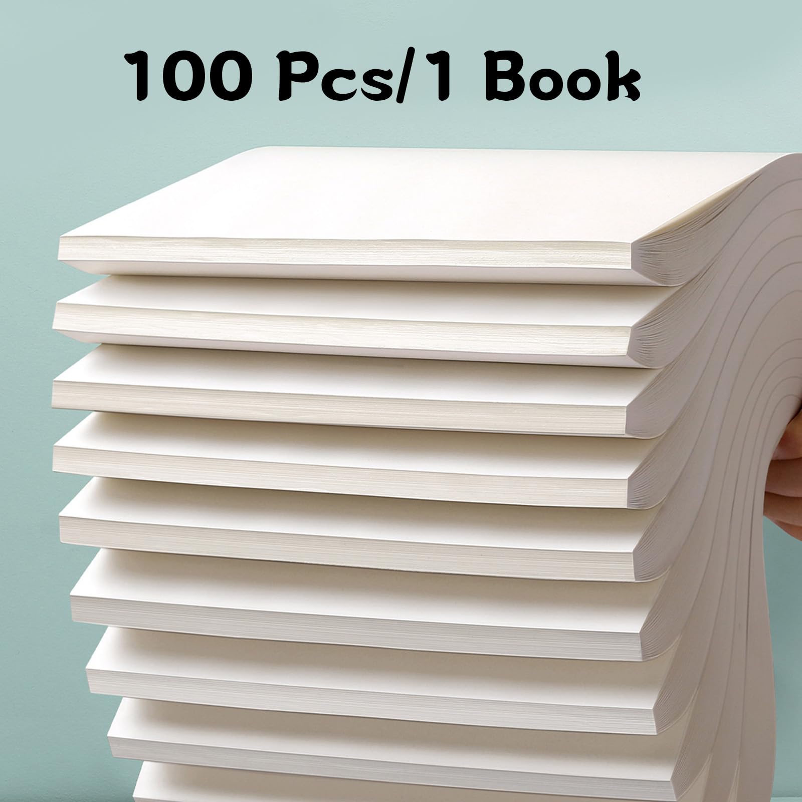 LANGSTON Carta da innesto per Album da Disegno Vuoto, 100 Fogli/Blocco, Libro da Disegno per Schizzi, Blocchi di Carta Bianca per Scrivere Blocchi per casa, Ufficio, Scuola,B5,5 Pack