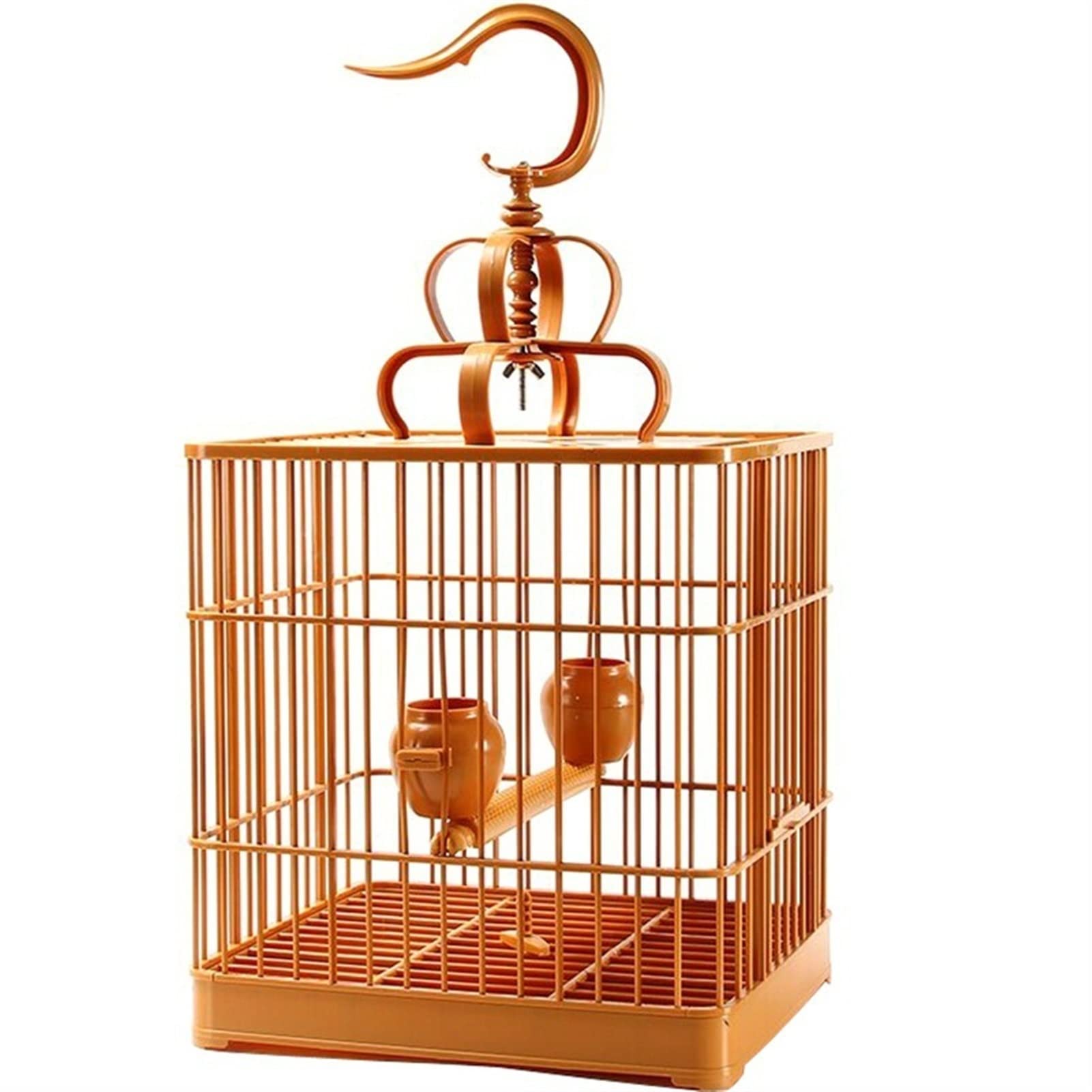 Canarios Jaula Mascota Jerarquía de Jaula de Jaula de pájaro Desmontable portátil for Loros Mynah Birdcage con Tazas de alimentación Accesorios for pájaros pequeños Jaulas para Loros