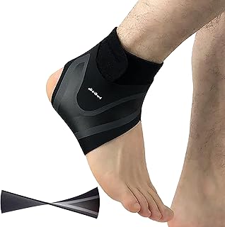 HiRui Ankle Brace Ankle Support Ankle Wrap for Running, Arthritis, Pain Relief, Sprains, Sports Injuries, Recovery, Ultra-Thin Breathable Neoprene Ankle Compression Brace (Left Foot/Large)