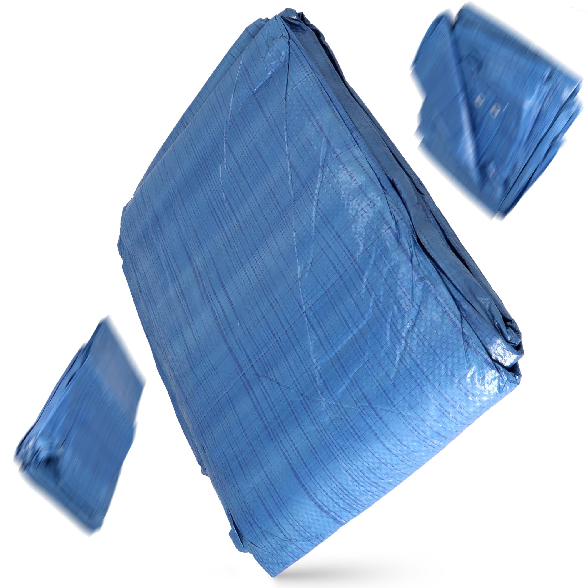 Lona Impermeable Exterior 6x10m PVC 50 g/m² Toldo de Protección Multiusos para Terrazas Muebles Jardín Piscina Coche Tarpaulina Industrial con Ojales Resistente al Agua
