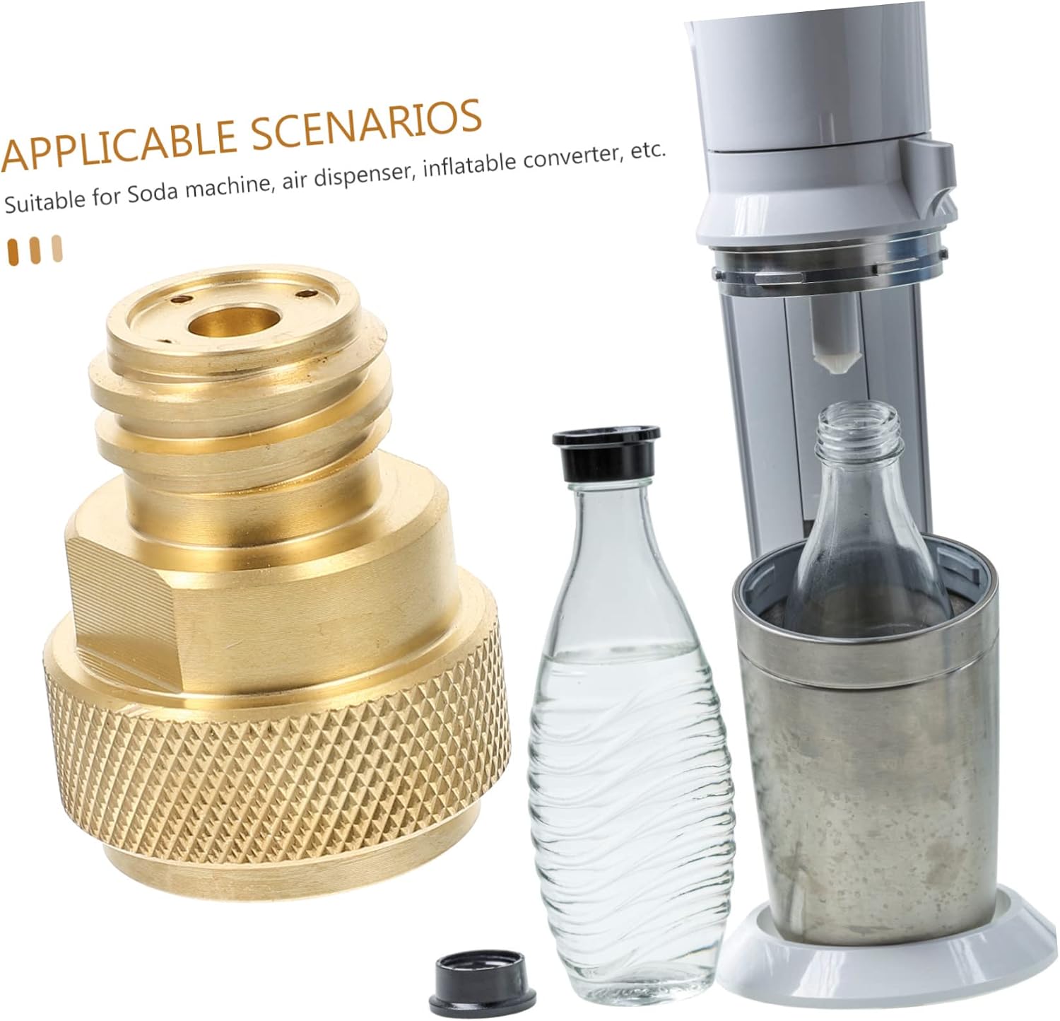 SECFOU Professional Soda Water Machine Converter Sparkling Water Machine Adapter Soda Cylinder Outdoor Camping Bbq Picnic Accessory
