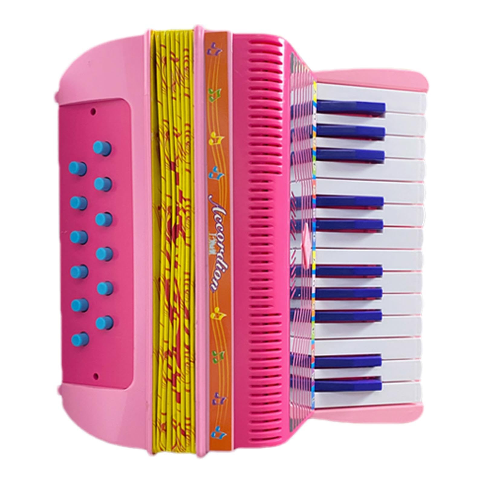 Instrumentos Musicales de acordeón para niños, acordeón de Botones para niños - Acordeón de Botones de 17 Teclas, de acordeón pequeño - Educativo Ligero Preescolar Lindo Instrumento pa