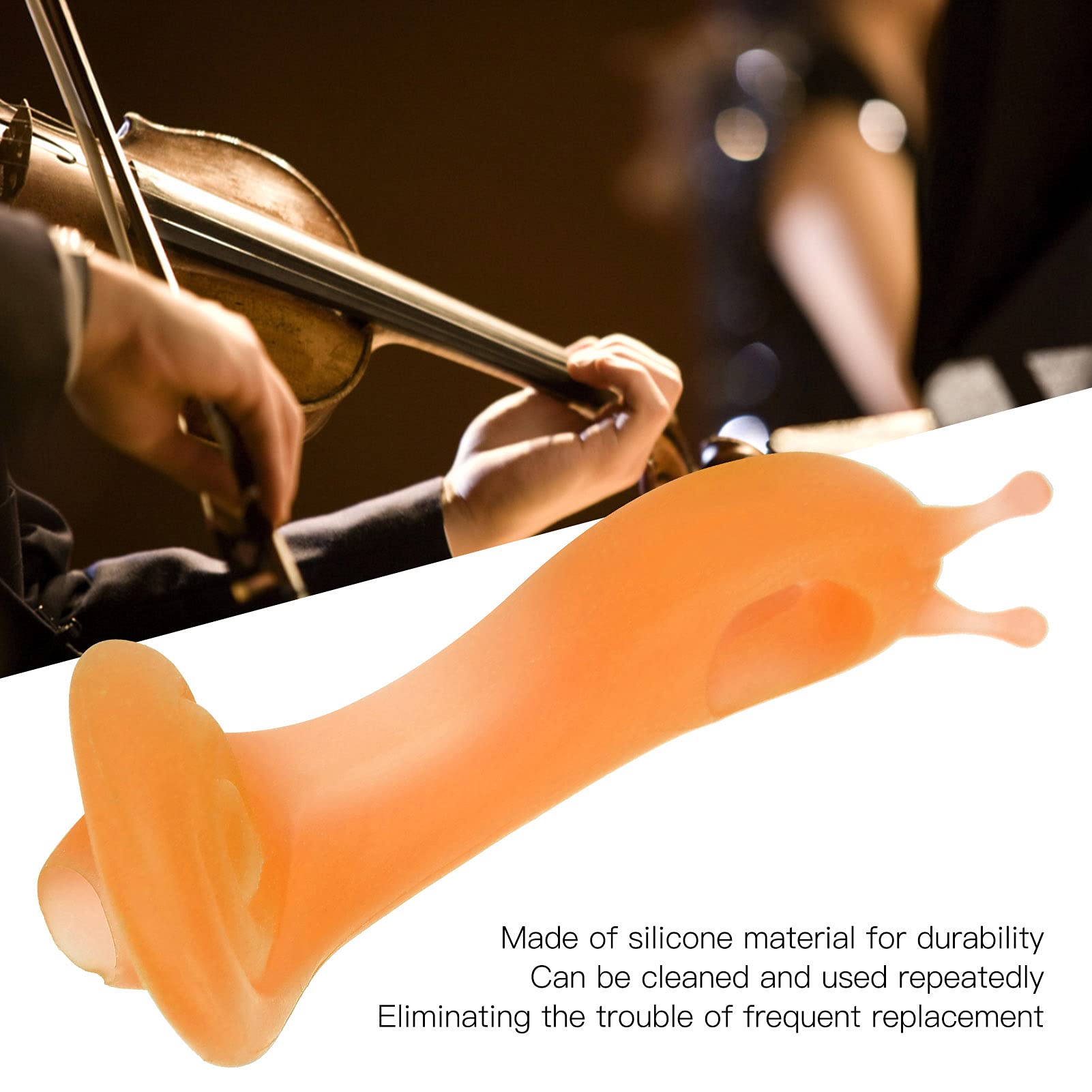 Impugnatura per arco per violino, accessori per violino professionale a forma di lumaca per gli appassionati di violino per violino/viola sussidio didattico per principianti(arancia)