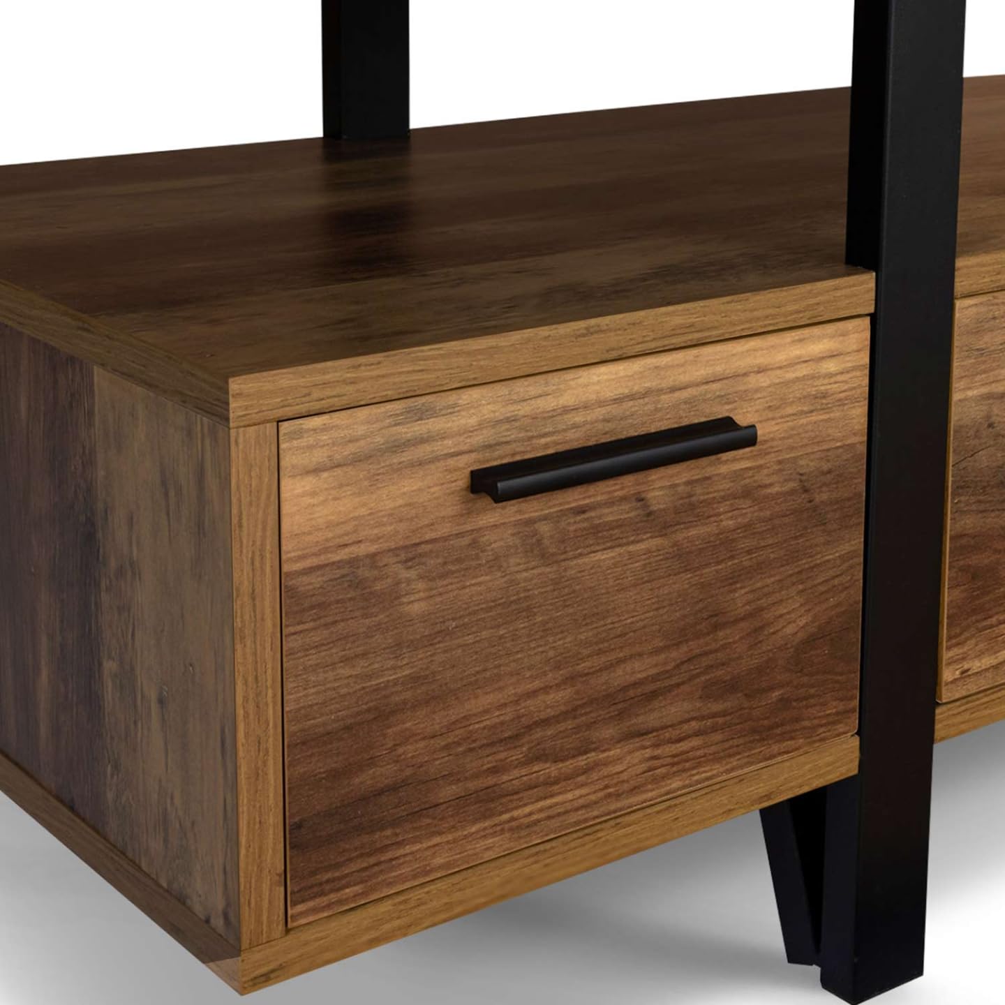 IDMarket - Mueble para TV de 113 cm Austria con cajones de madera con patas de horquilla