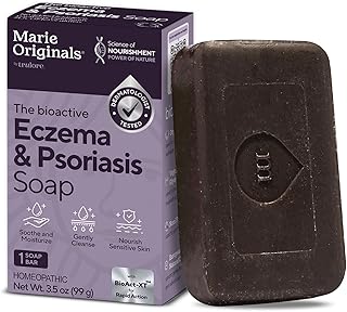 Marie Originals Eczema Face Soap Body Wash Bar – All Natural Psoriasis, Dermatitis Treatment for Dry Itchy Flaky Skin Relief – Gentle Detoxifying, Healing, Anti-Itch, Cleansing Skincare (Pack of 1)