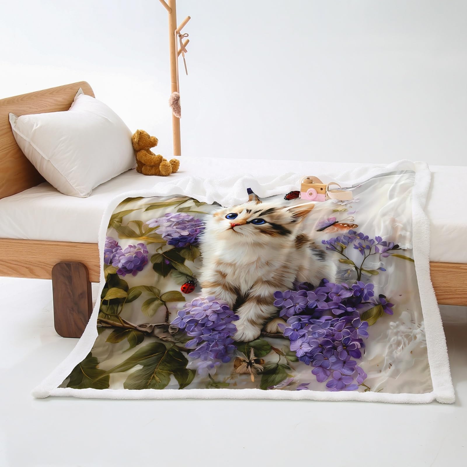 Plaid insecte chat vert une caresse de douceur pour des moments cocooning uniques