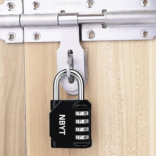 Miniatura 4 de Paquete de 2 candados combinados de contraseña de 4 dígitos, diámetro de 14 pulgadas, para casillero de gimnasio escolar, casillero deportivo,