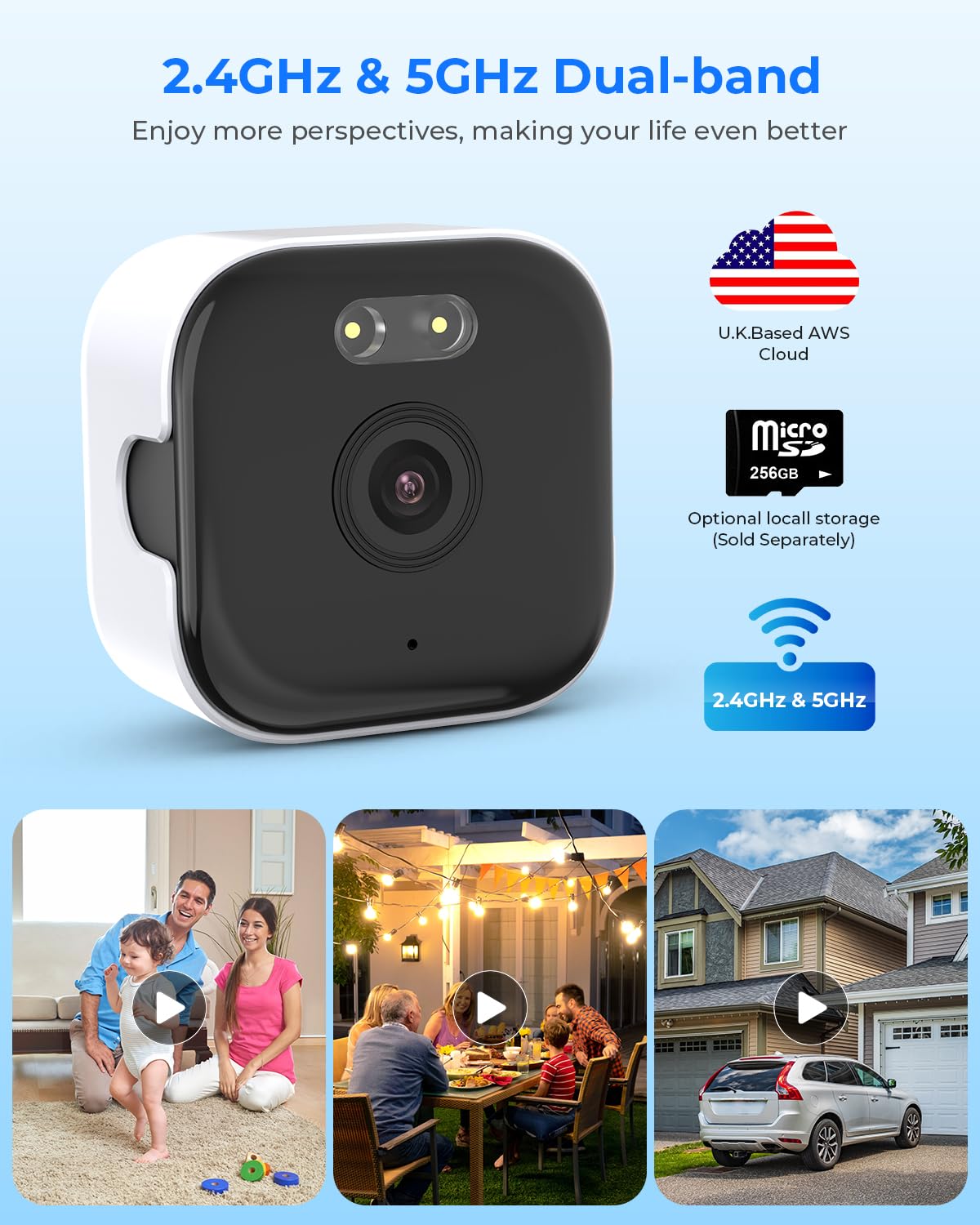 Apexxus Window Camera 3MP 2K - Indoor Security Camera for Looking Outside, 2.4GHz & 5GHz WiFi Window Security Camera,ChroMax AI Color Night Vision,24/7 Recording,Motion Detection(1 pack) — view 7