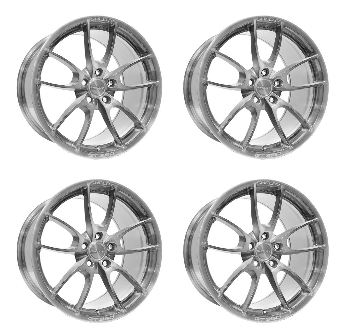 Blue Oval Industries 2016-2020 Mustang Shelby GT350 Staggered Aluminum Wheels 19" x 11" and 10.5"