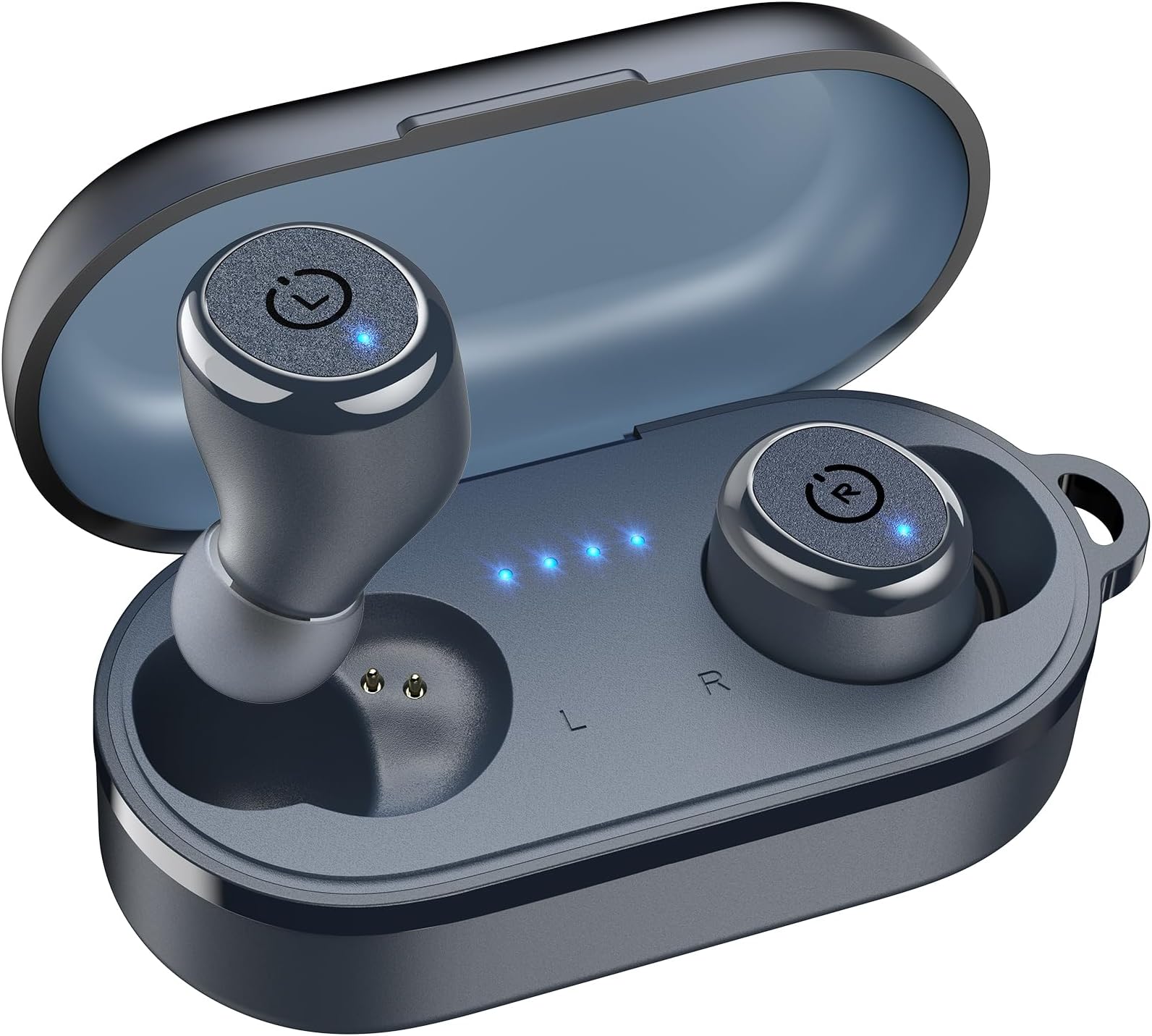 T10 Wireless Earbuds Bluetooth 5.3 Headphones, App Customize EQ, Ergonomic Design, 55H Playtime, Wireless Charging Case, IPX8 Waterproof Powerful Sound in-Ear Headset Blue(New Upgraded)