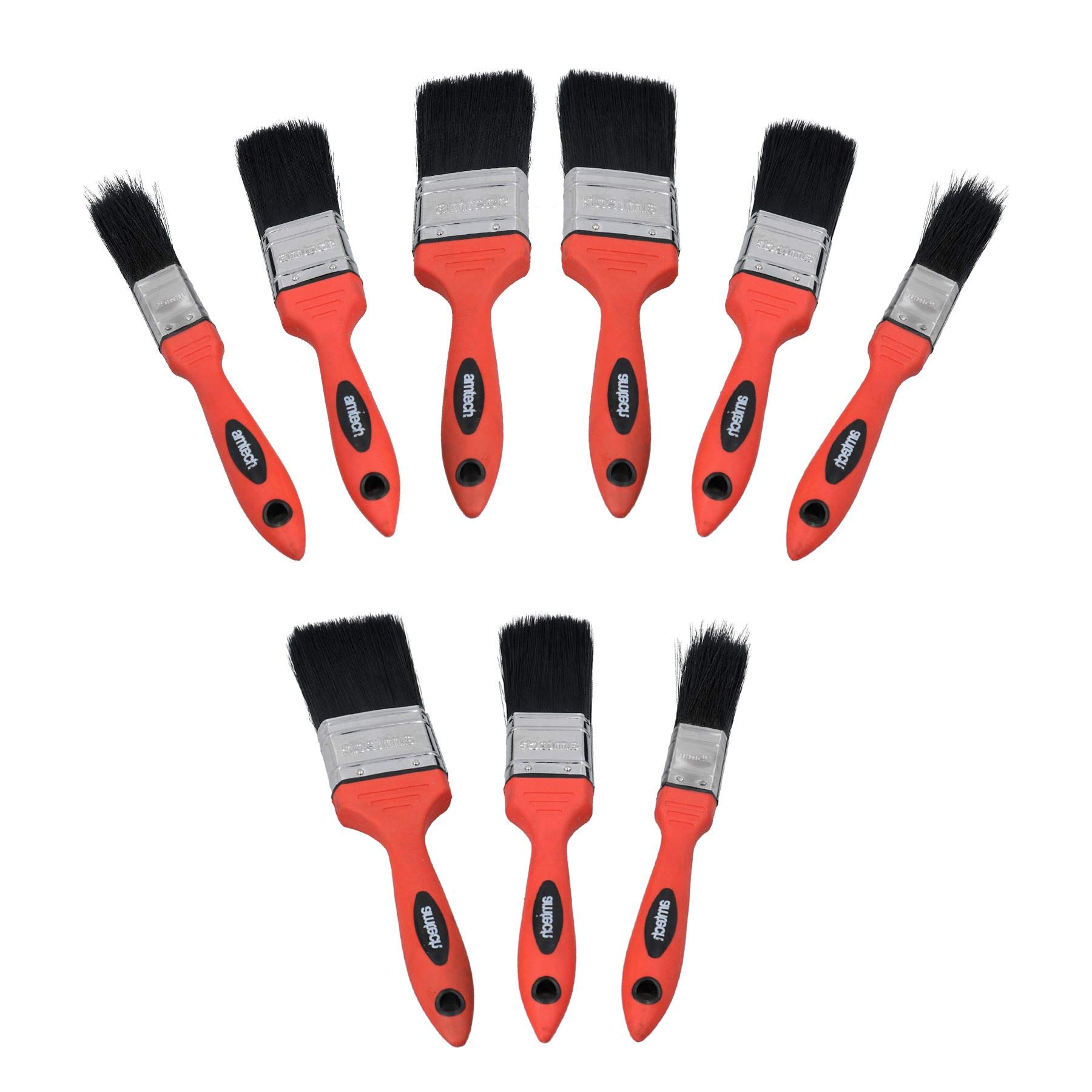 Pinceaux de peinture à poignée souple ergonomique pour application sans trace