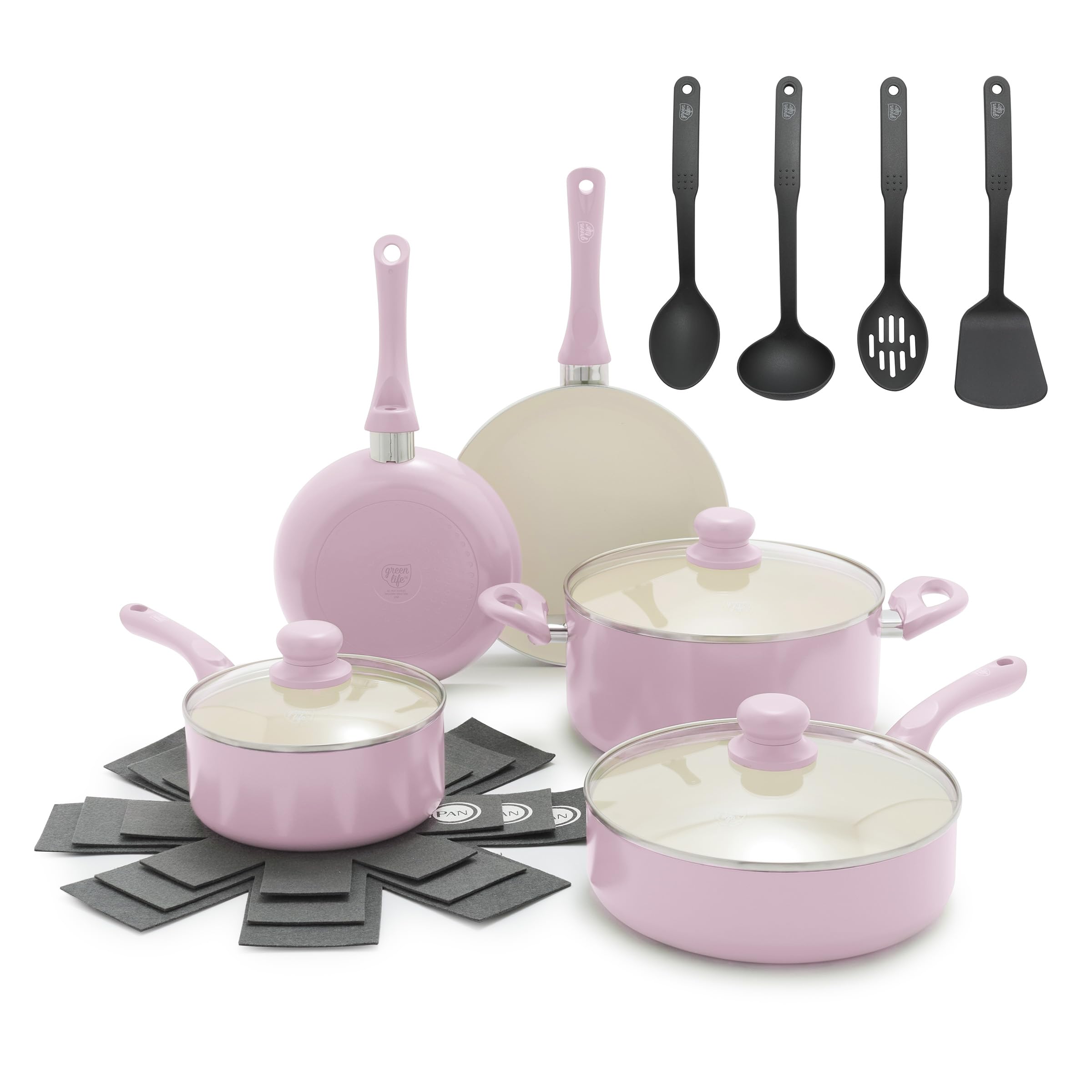GreenLife 16-Piece Ceramic Nonstick Cookware Set