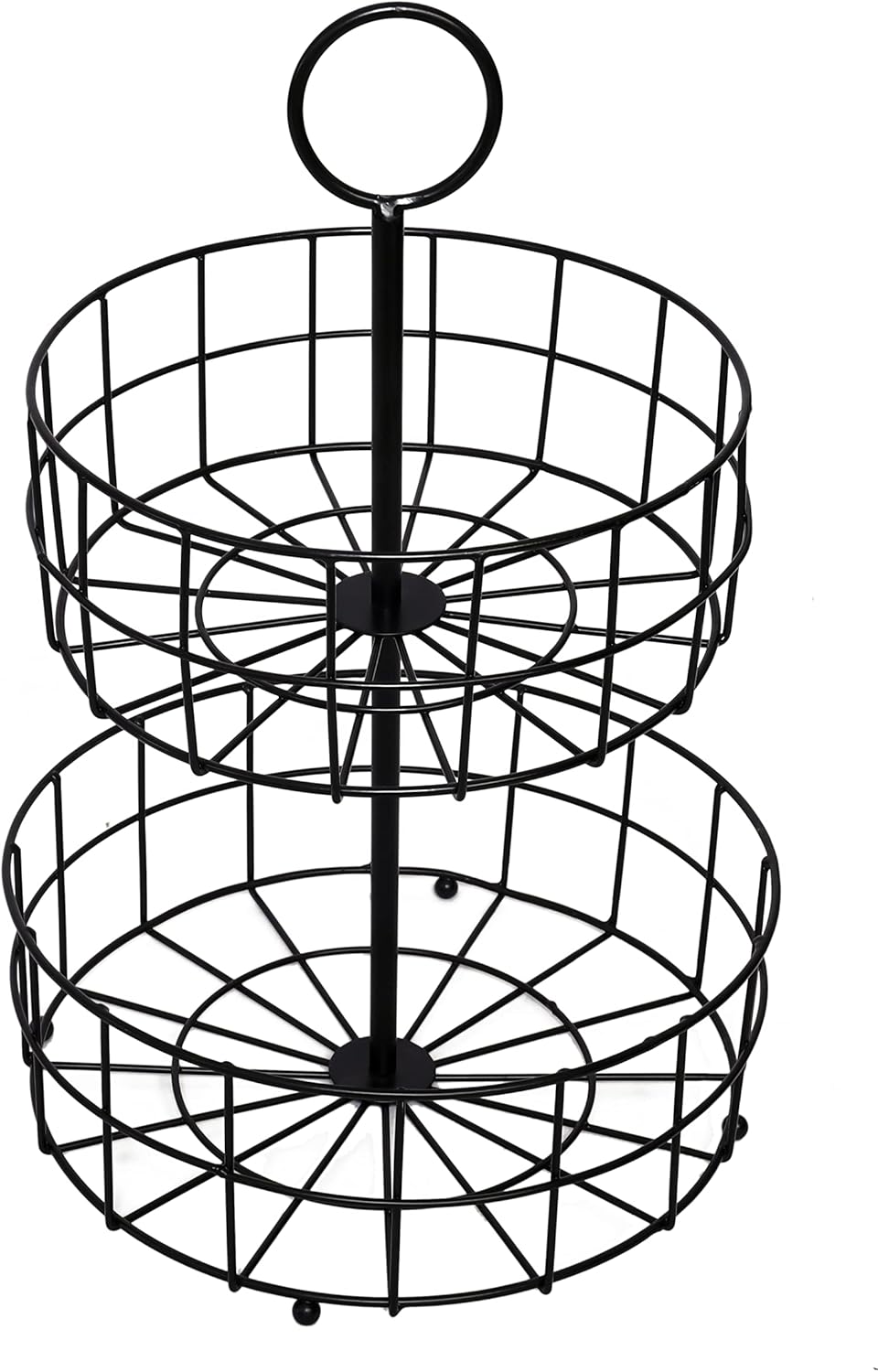 Interior Innovations Decorative 2Tier Round Wire Metal