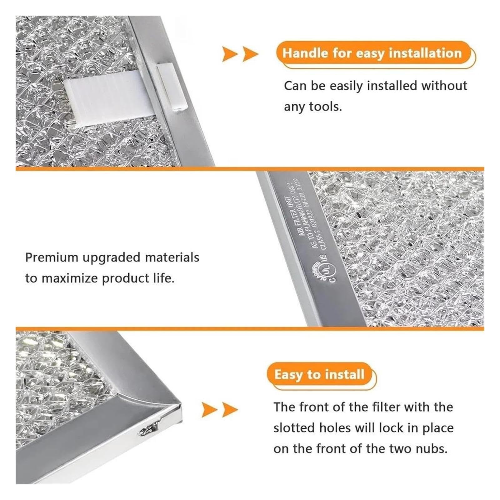 Confezione Da 2 Filtri In Alluminio For Cappa Da Cucina, Compatibili Con Broan, Compatibili Con Nutone, Filtro Antigrasso QS1 E WS1 30 99010299 AP3378953 8322 BPS1FA30