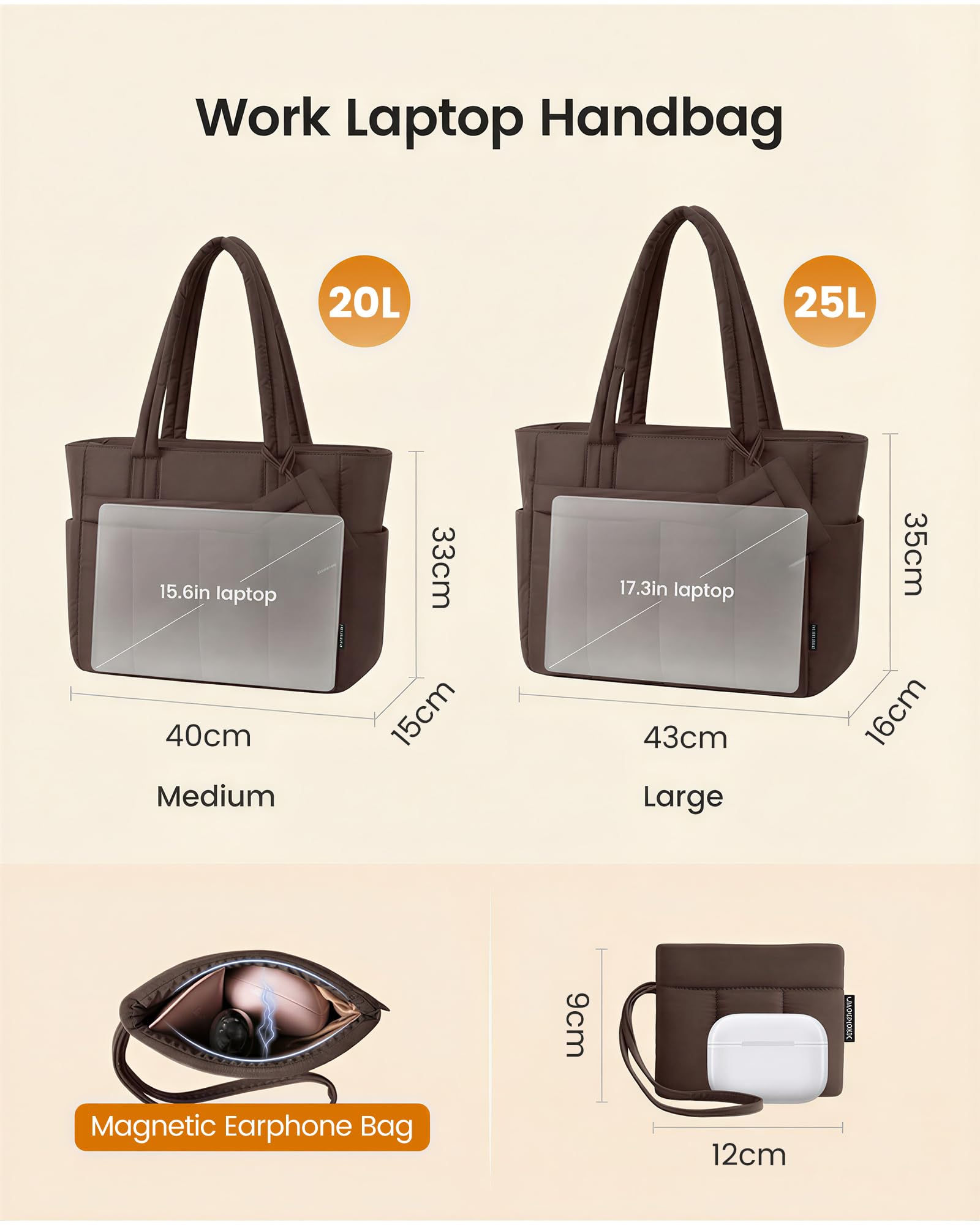 LOVEVOOK Borsa a mano da donna con chiusura lampo, leggera, da lavoro, scuola, insegnante, con scomparto per laptop, per lavoro, ufficio, università, viaggi, shopping