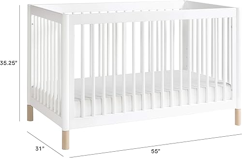Miniatura 8 de Babyletto Gelato - Cuna convertible 4 en 1 con conversión de cama para niños pequeños en blanco y natural lavado certificado Greenguard Gold Washed