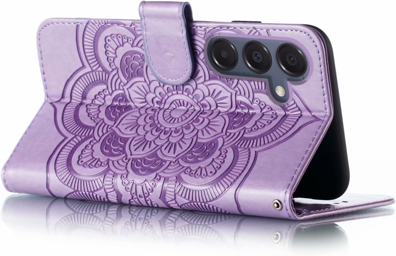 for Samsung Galaxy A16 Case Wallet with Card Holder Kickstand Magnetic Soft Leather Flip Fold Case for Samsung A16 Cover (Purple) - Image 2