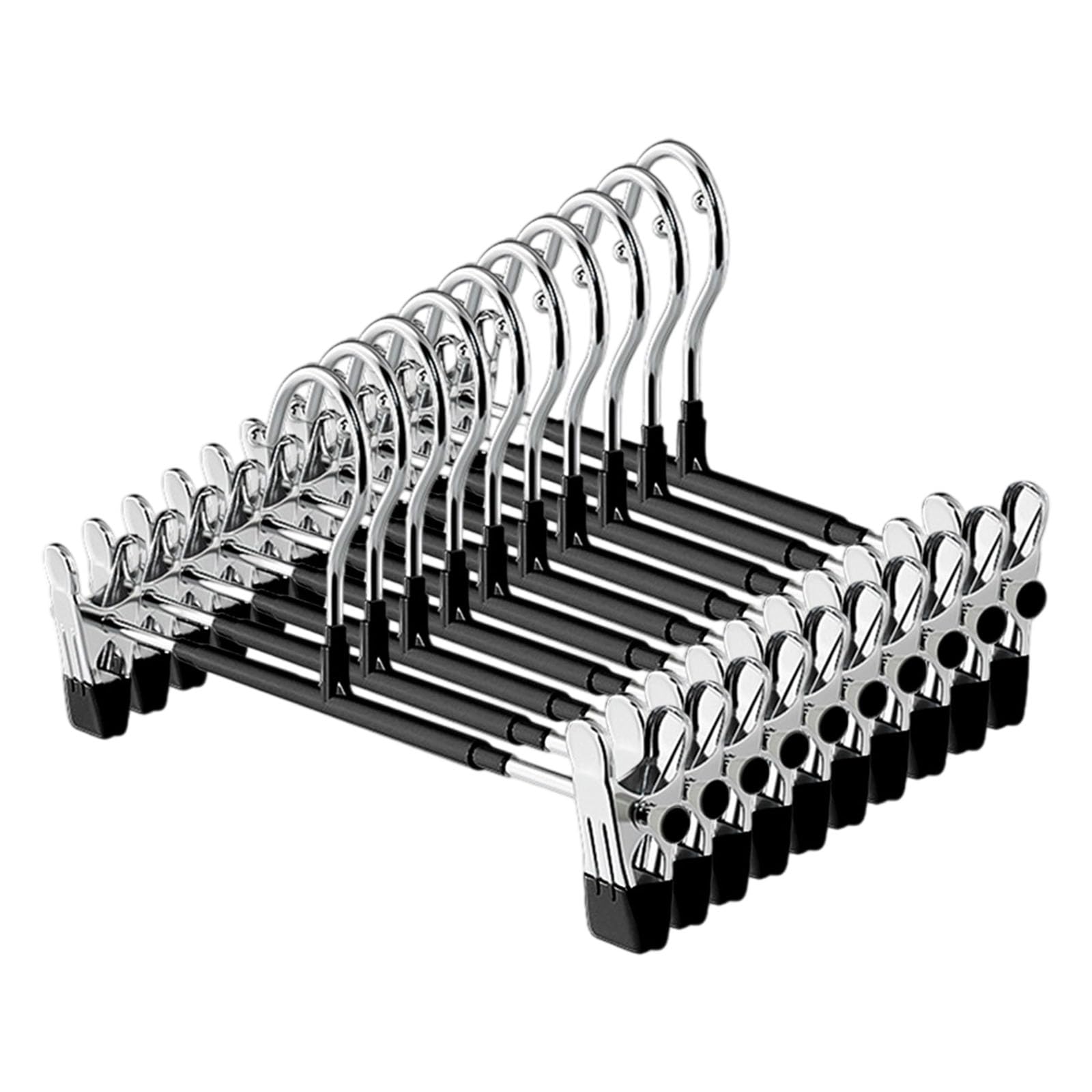 Reinforced Expandable Heavy Duty Pant Hangers with Without Marking Clips Sturdy Garment Hook for Wardrobes Storage Expandable Wardrobes Hanger
