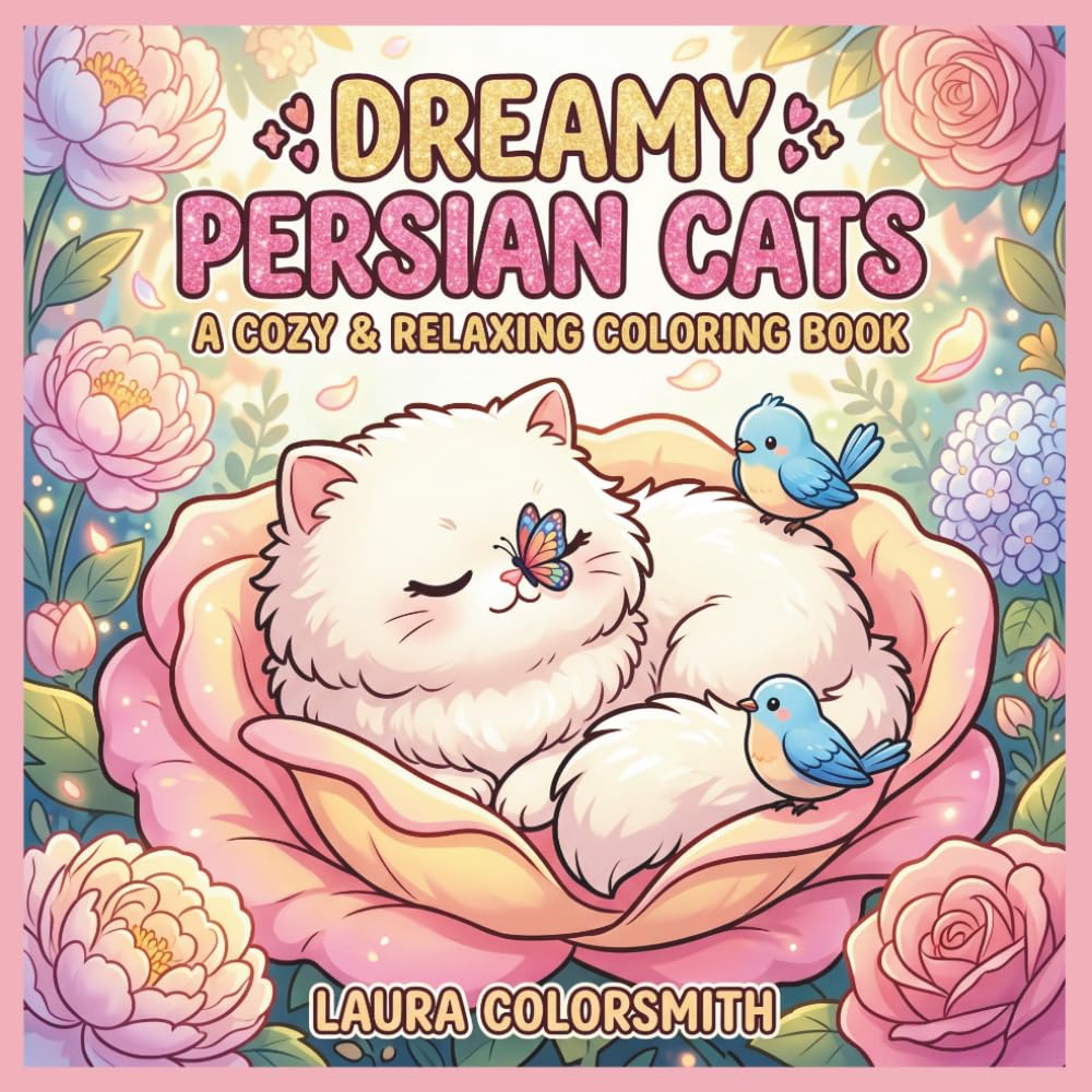 Dreamy Persian Cats - A Cozy & Relaxing Coloring Book: Fluffy Persian Cats Coloring Book for Kids & Adults – Cozy & Simple Designs for Everyday Calm