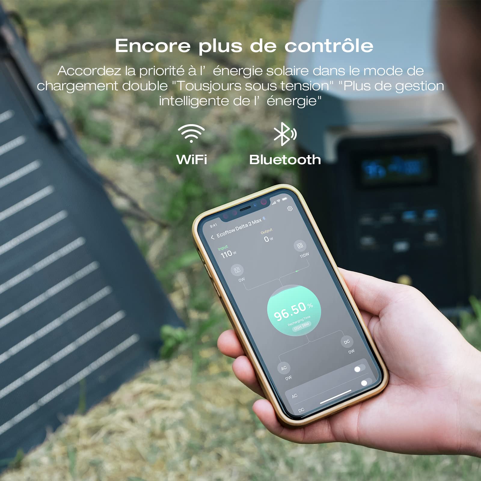 Station électrique portable EcoFlow DELTA 2 Max, capacité 2048Wh, batterie LFP, recharge rapide, seuls quelques petits défauts dans l'emballage, le produit n'a pas été utilisé(Reconditionné)