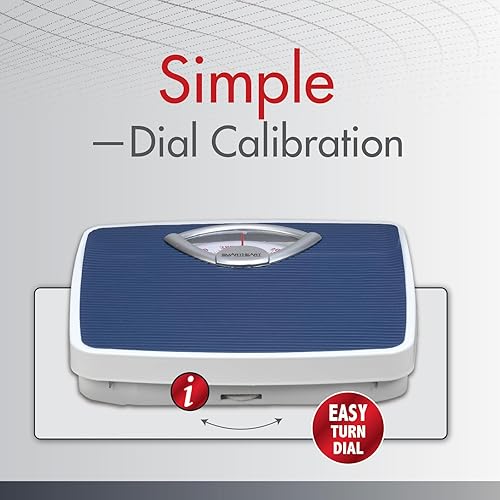 Miniatura 5 de SmartHeart Báscula analógica de peso corporal | Báscula mecánica | Capacidad de 286 libras / 286.6 lbs | Plataforma antideslizante | Calibración de